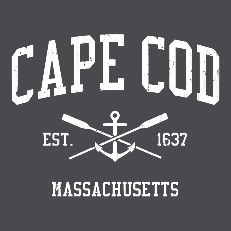 Cape Cod Ma Vintage Crossed Oars & Boat Anchor Sports Sweat Zipper Hoodie by longCreatives | Teevron