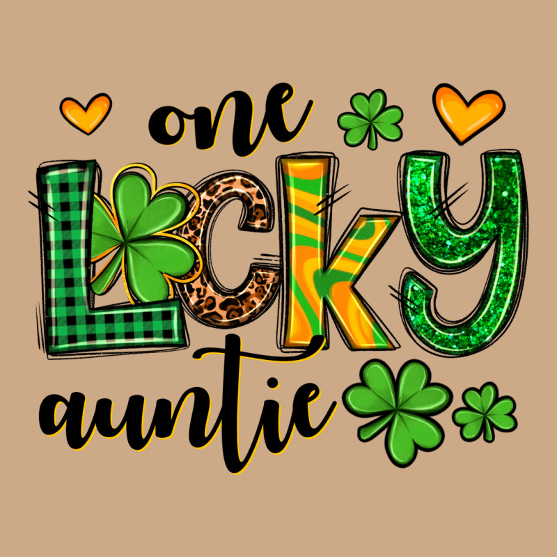One Lucky Auntie St. Patrick's Vintage Hoodie by OliviaCreatesArt | Teevron