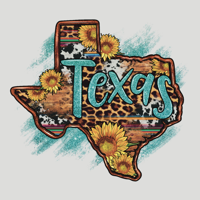 Leopard Cowhide Sunflower Texas Map Zipper Hoodie by Artiststas | Teevron