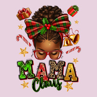 Mama Claus Afro Messy Bun Ladies Tee | Teevron
