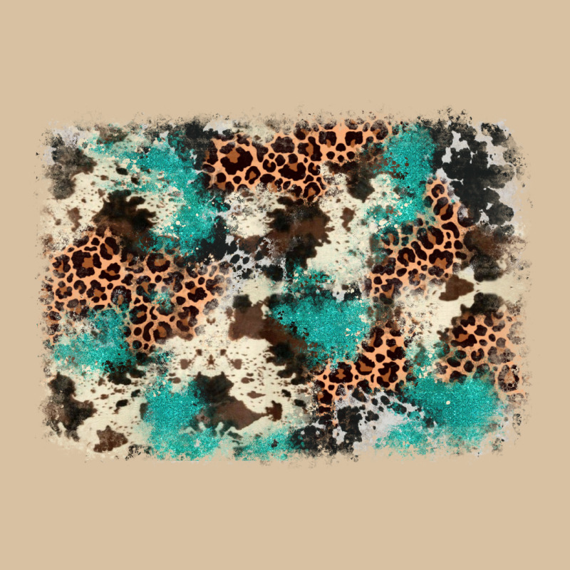 Turquoise Glitter Cowhide Background Heavyweight Hoodie by BarkalooDesign | Teevron