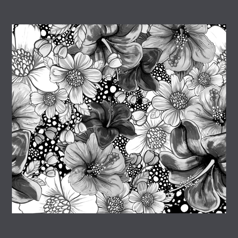 Black And White Floral Classic Tee by TumblerDesignByShophia | Teevron