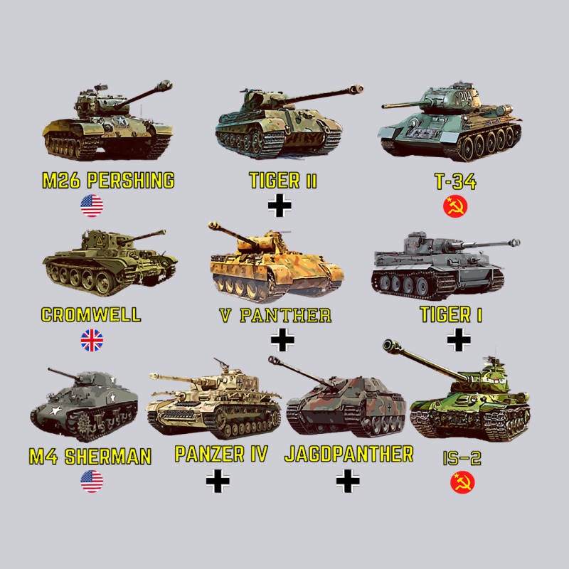 Top Ten Best Ww2 Tanks M4 Sherman Panzer Iv Tiger Ii T34 Classic Tee by longCreatives | Teevron