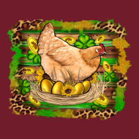 St Patricks Day Farm Chicken Gold Eggs Leopard Serape Glitter Zipper Hoodie | Teevron