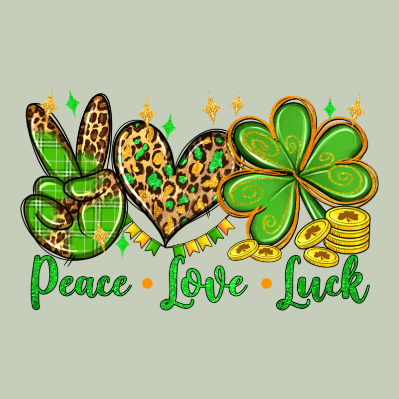 St. Patrick's Day Peace Love Luck Long Sleeve Tee by OliviaCreatesArt | Teevron