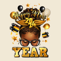 Happy New Year Afro Messy Bun Ladies Tee | Teevron