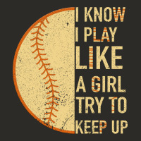 I Know I Play Like A Girl Try To Keep Up Softball Heavy Core Tee | Teevron