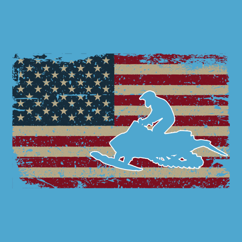 Snowmobile Usa Flag Snow Sled Patriotic Snowmobiling Gift Premium Hoodie by longCreatives | Teevron
