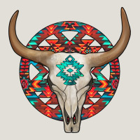 Turquoise Aztec Bullskull Heavy Core Tee | Teevron