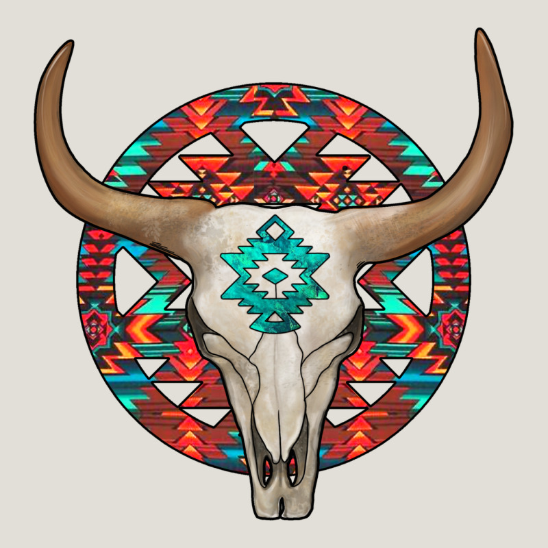Turquoise Aztec Bullskull Heavy Core Tee by JahusDesignShop | Teevron