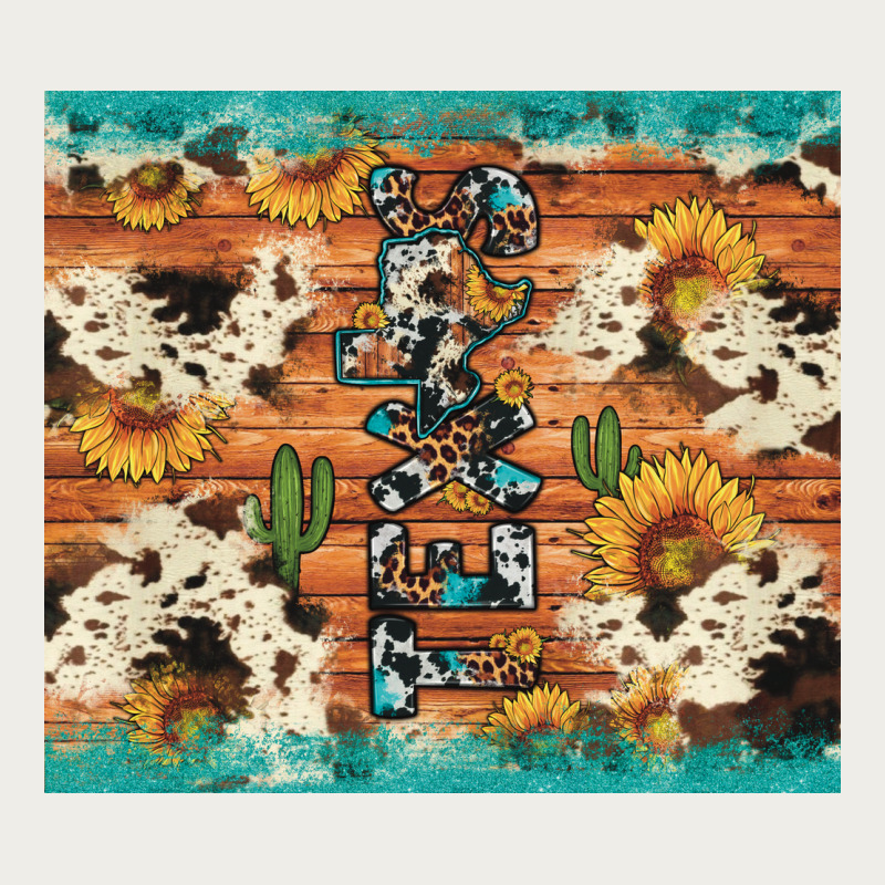 Texas Sunflower Cactus Cowhide Zipper Hoodie by Artiststas | Teevron