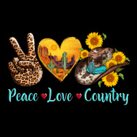 Peace Love Country Cowhide Cowboy Hat Urban Hoodie | Teevron