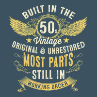 Mens Vintage 1950s Built In The 50s Fifties Funny 70th Birthday Urban Heavy Tee | Teevron
