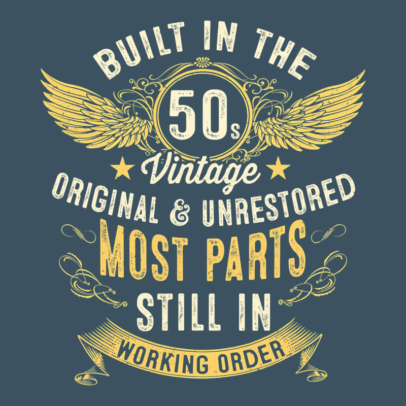 Mens Vintage 1950s Built In The 50s Fifties Funny 70th Birthday Urban Heavy Tee by longCreatives | Teevron