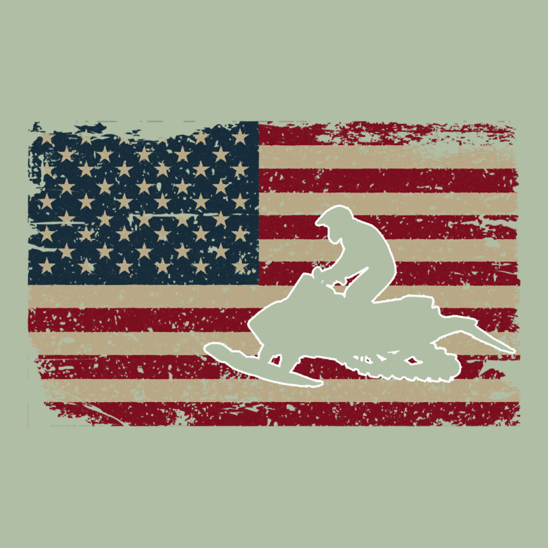 Snowmobile Usa Flag Snow Sled Patriotic Snowmobiling Gift Urban Heavy Tee by longCreatives | Teevron