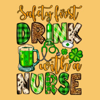 St. Patrick's Safety First Drink With A Nurse Vintage Hoodie | Teevron