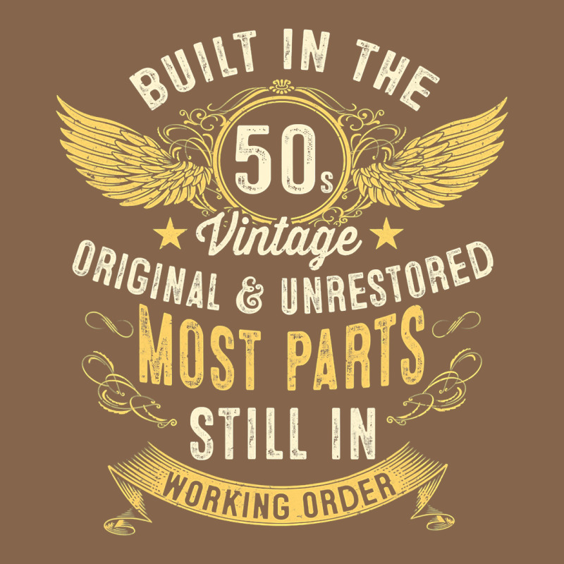 Mens Vintage 1950s Built In The 50s Fifties Funny 70th Birthday Premium Tee by longCreatives | Teevron