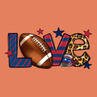 Love Football Team Color Red Blue 4th Of July Classic Tee | Teevron