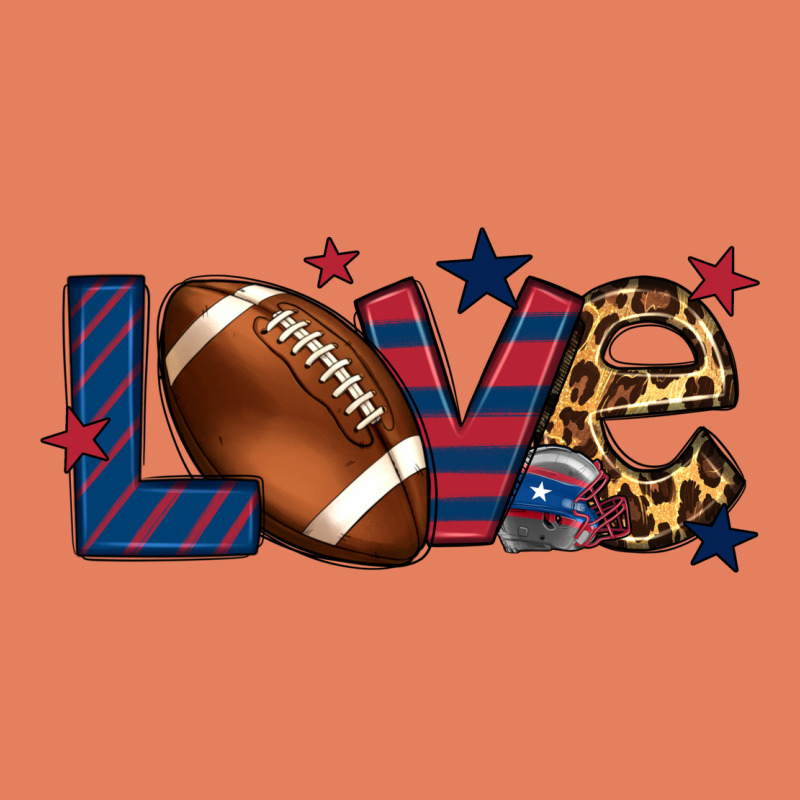 Love Football Team Color Red Blue 4th Of July Classic Tee by HowdyJamesFarm | Teevron