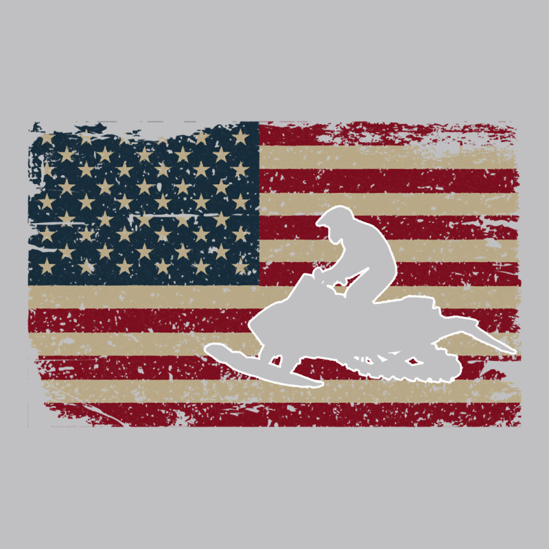 Snowmobile Usa Flag Snow Sled Patriotic Snowmobiling Gift Long Sleeve Tee by longCreatives | Teevron