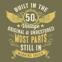 Mens Vintage 1950s Built In The 50s Fifties Funny 70th Birthday Vintage Hoodie | Teevron