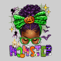 Halloween Afro Messy Bun Momster Premium Tee | Teevron
