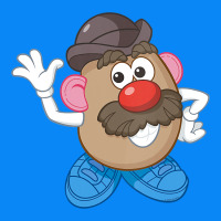Womens Mr. Potato Head Simple Portrait Zipper Hoodie | Teevron