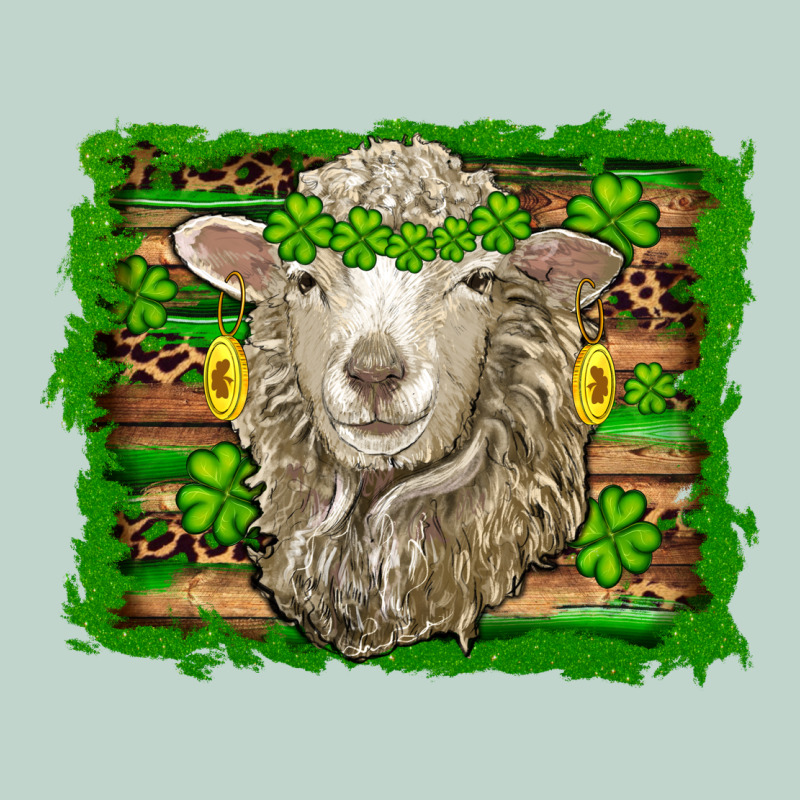 St Patricks Day Sheep Shamrock Gold  Serape Leopard Glitter Zipper Hoodie by Artiststas | Teevron