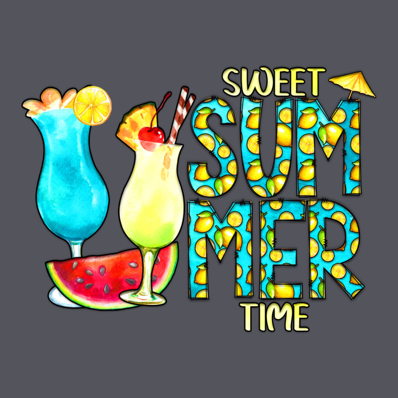 Sweet Summer Time Turquoise Yellow Vintage Hoodie by CowCowDesign | Teevron