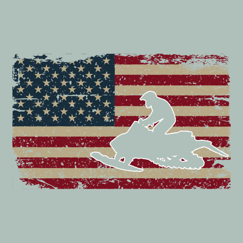 Snowmobile Usa Flag Snow Sled Patriotic Snowmobiling Gift Heavyweight Hoodie by longCreatives | Teevron