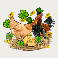 St Patricks Day Farm Chicken Rooster Chick  Shamrock Gold Zipper Hoodie | Teevron