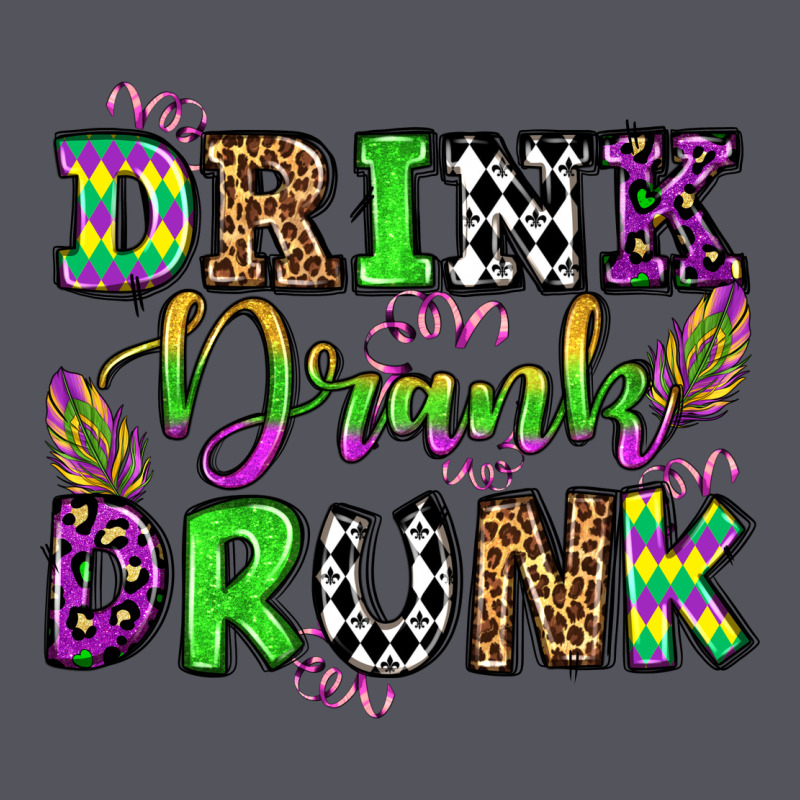 Drink Drank Drunk Mardi Gras Olivia Vintage Hoodie by OliviaCreatesArt | Teevron