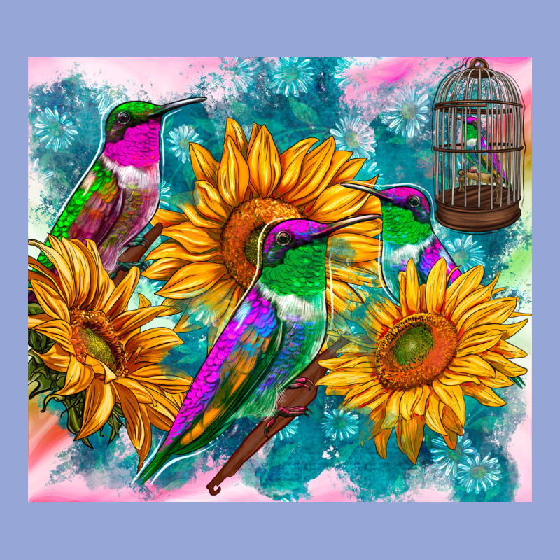 Hummingbirds Sunflower Classic Tee by TumblerDesignByShophia | Teevron