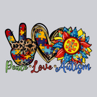 Peace Love Autism Sunflower Heavyweight Sweatshirt | Teevron