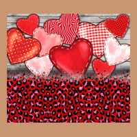 Valentine's Day Red Hearts Red Leopard Heavyweight Hoodie | Teevron