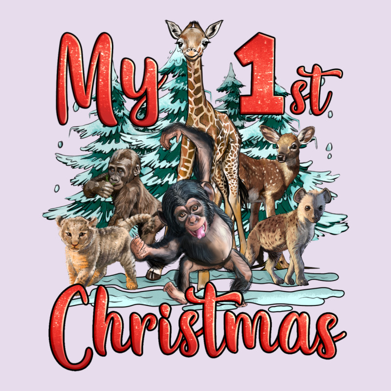 My First Christmas Baby Safari Animals Premium Hoodie by LillyAllenDesigns | Teevron
