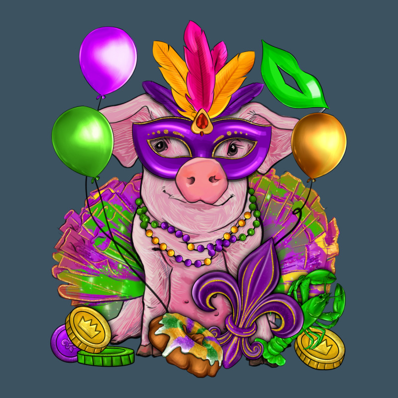 Mardi Gras Pig Urban Heavy Tee by HowdyJamesFarm | Teevron