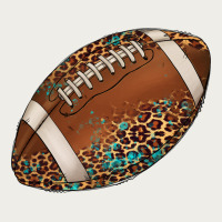 Western Football Leopard Turquoise Pattern Zipper Hoodie | Teevron