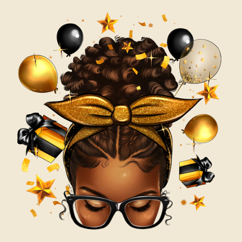New Year's Eve Afro Messy Bun Ladies Tee by texasbilliewilder | Teevron
