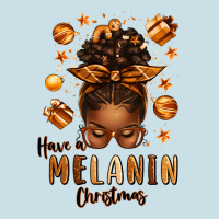 Have A Melanin Christmas Afro Messy Bun Ladies Tee | Teevron