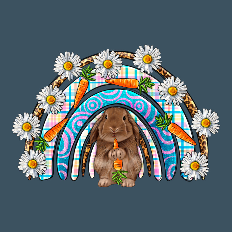 Easter Bunny With Carrot Rainbow Easter Day Urban Heavy Tee by HowdyJamesFarm | Teevron