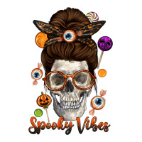 Spooky Vibes Skull Messy Bun | Teevron