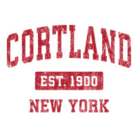 Cortland New York Ny Vintage Sports Design Red Design Sweat Premium Hoodie | Teevron