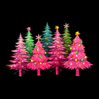 Christmas Tress With Lights Ladies Tee | Teevron