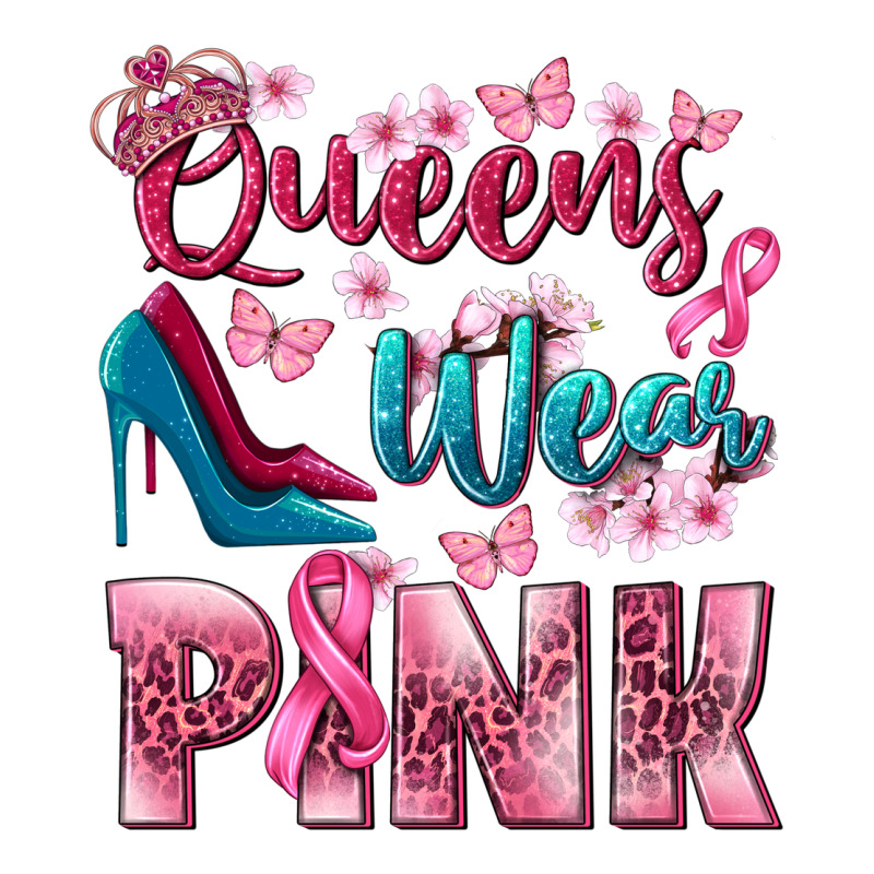 Queens Wear Pink Breast Cancer Premium Tee by NancyCooperArtShop | Teevron