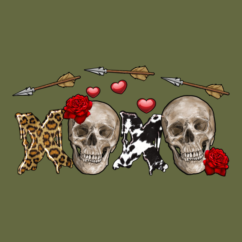 Xoxo Valentine Skulls Valentine's Day Long Sleeve Tee by FaDigitalArtStudio | Teevron