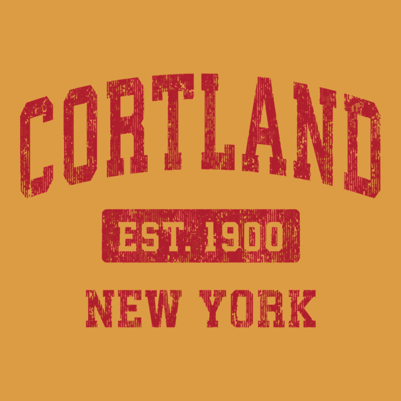 Cortland New York Ny Vintage Sports Design Red Design Sweat Urban Heavy Tee by longCreatives | Teevron