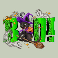 Boo! With Black Cat Halloween Ladies Tee | Teevron