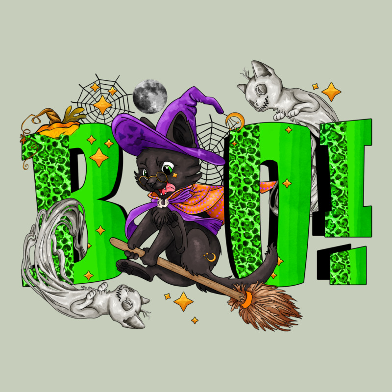 Boo! With Black Cat Halloween Ladies Tee by NancyCooperArtShop | Teevron