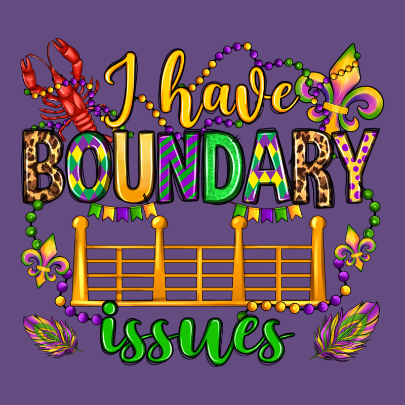 ı Have Boundary Issues Mardi Gras Olivia Vintage Hoodie by OliviaCreatesArt | Teevron
